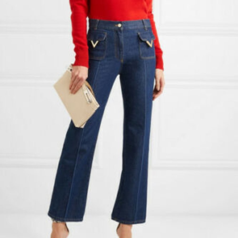 VALENTINO High-rise straight-leg jeans SIZE 25